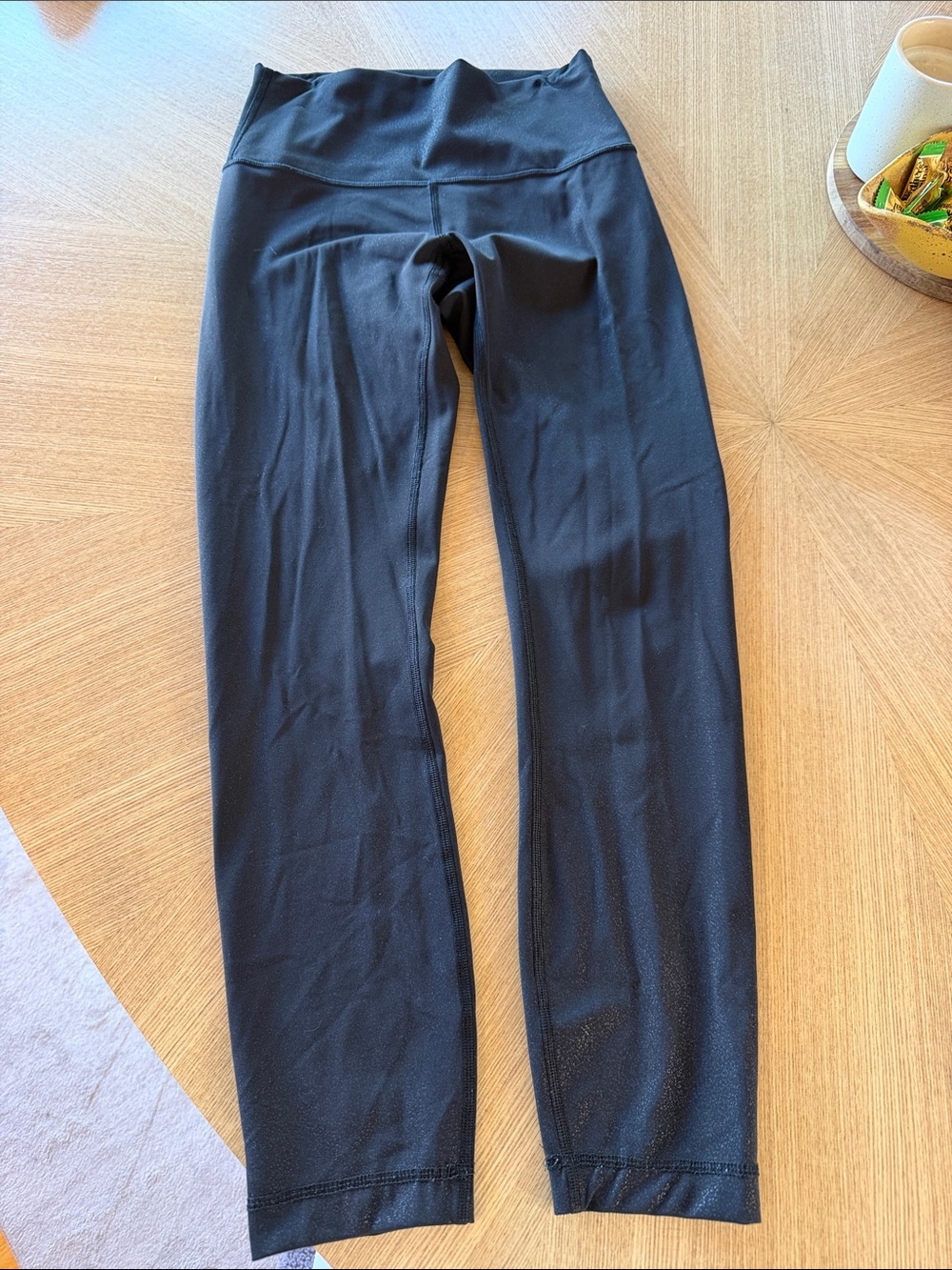 lululemon women’s leggings black with a sparkle
